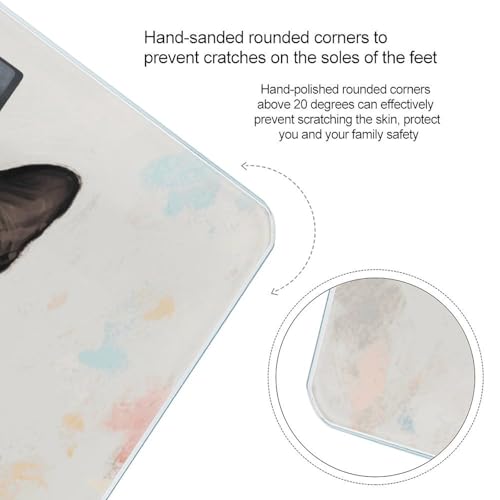 Báscula digital para baño con arte de gato siamés miniatura 4