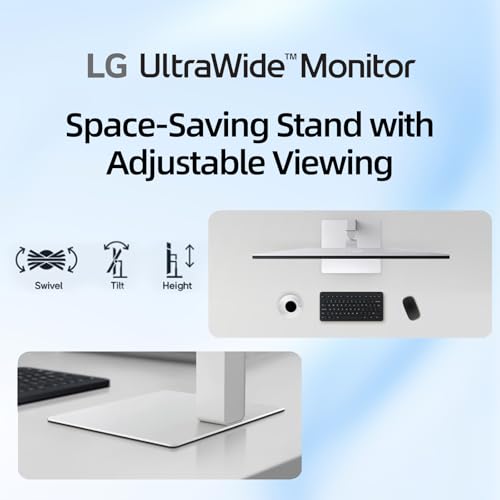 Image of LG 34 Inch UltraWide Monitor, 21:9 WFHD (2560 x 1080) IPS Display, 100Hz, VESA DisplayHDR 400, FreeSync, Flicker Safe, USB Type-C, HDMI, DisplayPort, Speakers, VESA Mount, Home Office Computer,White