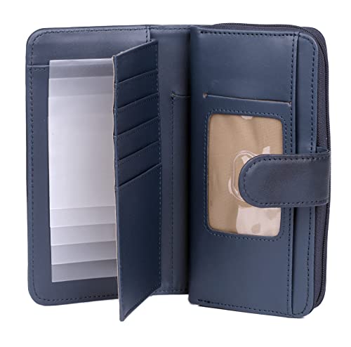 Julia Buxton Heiress Checkbook Wallet Navy4