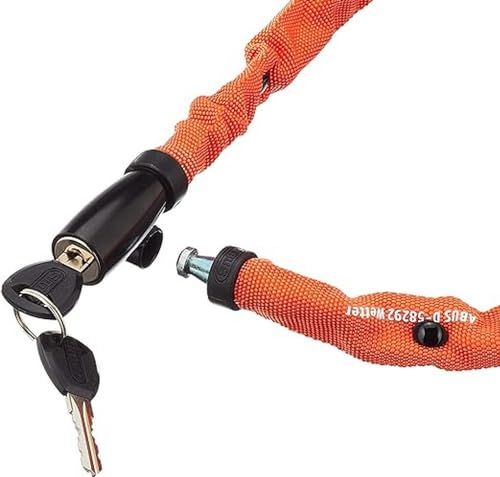 Fahrradschloss Abus Kettenschloss 1500/60 Web Orange