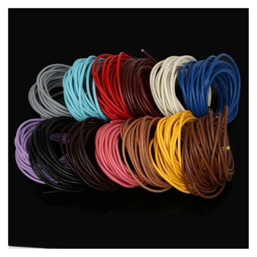 Cordón de cuero de 3mm para crear pulseras artesanales y joyería DIY en color beige de 5 metros 3