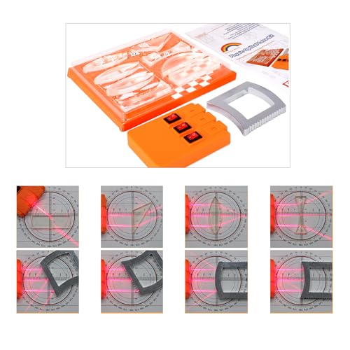 Physics Optical Experiment Set Multifunction Reflector Refraction Triangular Prism Convex Lens Concave Mirror Dial Linear Light Source Teaching Demonstration Equipment for Teacher Student Education