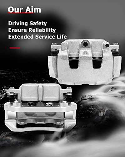 Image of cciyu 18B5054 18B5055 Front Left & Right Brake Calipers With Bracket For Chrysler For Aspen,For Dodge For Dakota /For Durango /For Ram 1500,For Ram For 1500 /For Dakota