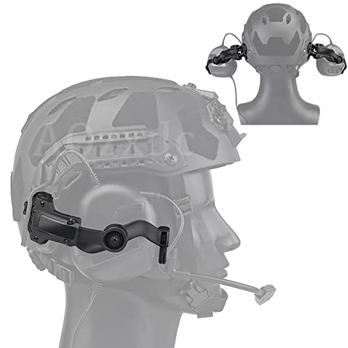 Adaptador de riel ARC OPS-Core negro para soporte de auriculares tácticos Earmor