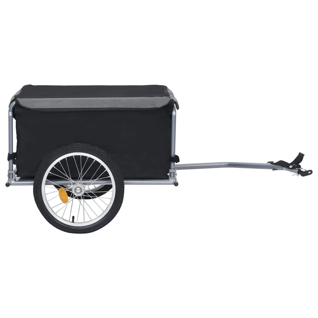 Rimorchio da carico for bici con vano di carico rimovibile e copertura resistente alle intemperie, Carrello portaoggetti for rimorchio da carico for bici con catarifrangenti for il trasporto di generi
