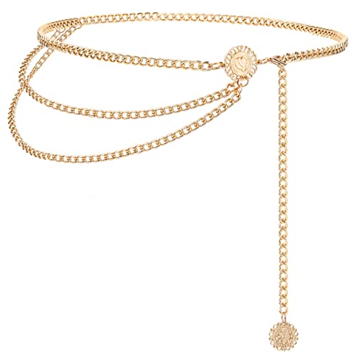 SUOSDEY Metal Chain Belt Women Belly Waist Chain Fashion Body Lin...