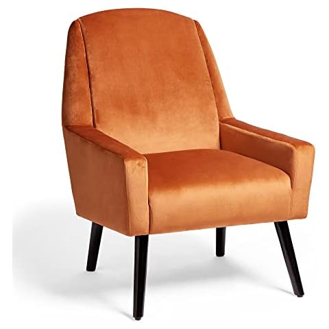 Spinningfield Sillón de Terciopelo Naranja Estilo Mediados de Siglo Cover