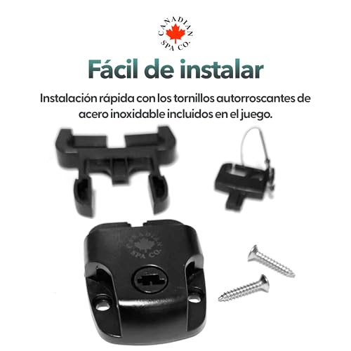 Miniatura 5 de Canadian Spa Co. Clips De La Cubierta Del Balneario, Sistema De 4 Clips De Cierre De La Cubierta, Reemplazo De La Cubierta De La Tina Caliente, 2 Llaves Y Hardware De Fijación Incluidos