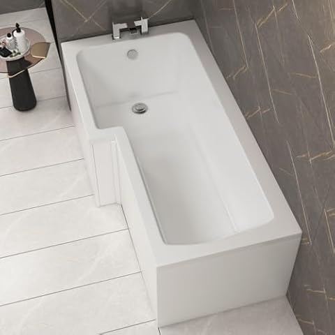 Qubix 1600 x 850mm Left Hand L-Shaped Bath Cover