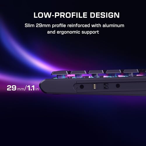 Image of Turtle Beach Command Series KB7 TKL Wired Hall-Effect PC Gaming Keyboard | Touchscreen Command Display, Low-Profile Hall-Effect Switches, Double Shot PBT Keycaps, True 8K Polling, Per Key RGB, Black