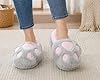 eBoutik - Women’s Animal Grey Paw Slippers – Cute Plush Furry Cat Paws House Slippers – Soft Warm Fluffy Indoor Slip On Slippers Cosy Novelty Bedroom Home Shoes Gift (UK3-5) #2