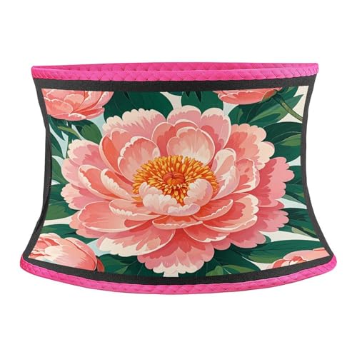 Faja cintura con diseño Peach Peony para entrenamiento unisex miniatura 1