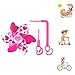 MARALANG Baby Carriage Windmill Decoration,Flower Patterned Handlebar Windmill, Decoration Parts Accessories for Bikes