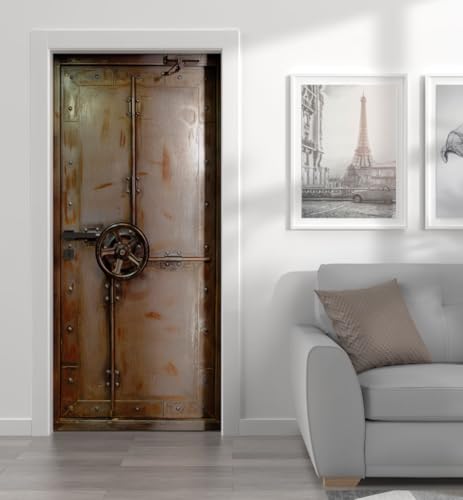MyMaxxi Türtapete selbstklebend - Einteilige Türfolie 90x200 cm - Motiv: Bunkertür Türklebefolie zum verschönern & bekleben der Tür - Türaufkleber aus Klebefolie