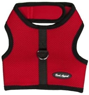Bark Appeal Mesh Wrap N Go Harness (Red, Medium)