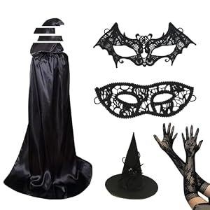BDBFPAN 5 Stück Hexenkostüm Damen, Halloween Kostüm Damen Hexe, Einzigartig und Voller Geheimnisvoller Atmosphäre Witch Costume Women, für Halloween Kostüme und Feierlichkeiten