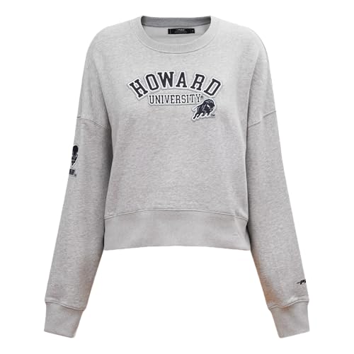 Pro Standard Womens College Howard University College Classic Essentials Crewneck Sweatshirt Heather Grey S