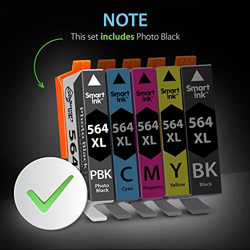 Smart Ink Compatible Ink Cartridge Replacement For Hp 564 Xl 564Xl High Yield 10 Combo Pack (2 Black, 2Pbk & 2 C/M/Y) For Photosmart 6525 6520 7520 5520 7510 5510 7525 Deskjet 3520 3522 Officejet 4620 #TOP3