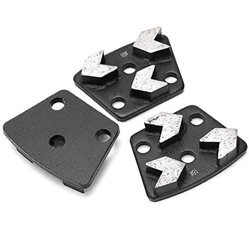 Patins de meulage de béton trapézoïdaux 16# Bewinner lot de 3 disques diamant noir durables