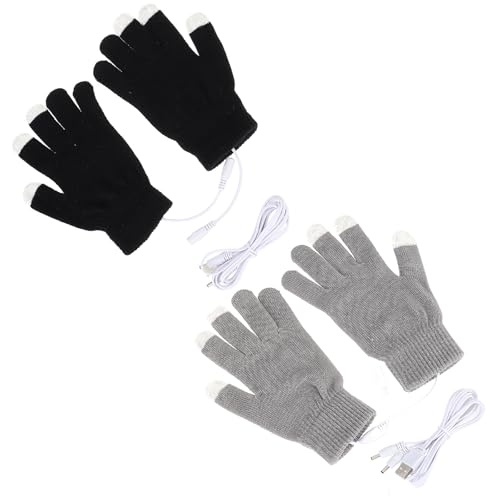 Guantes calefactores USB anticongelantes Operitacx de silicona tactiles dos pares unisex