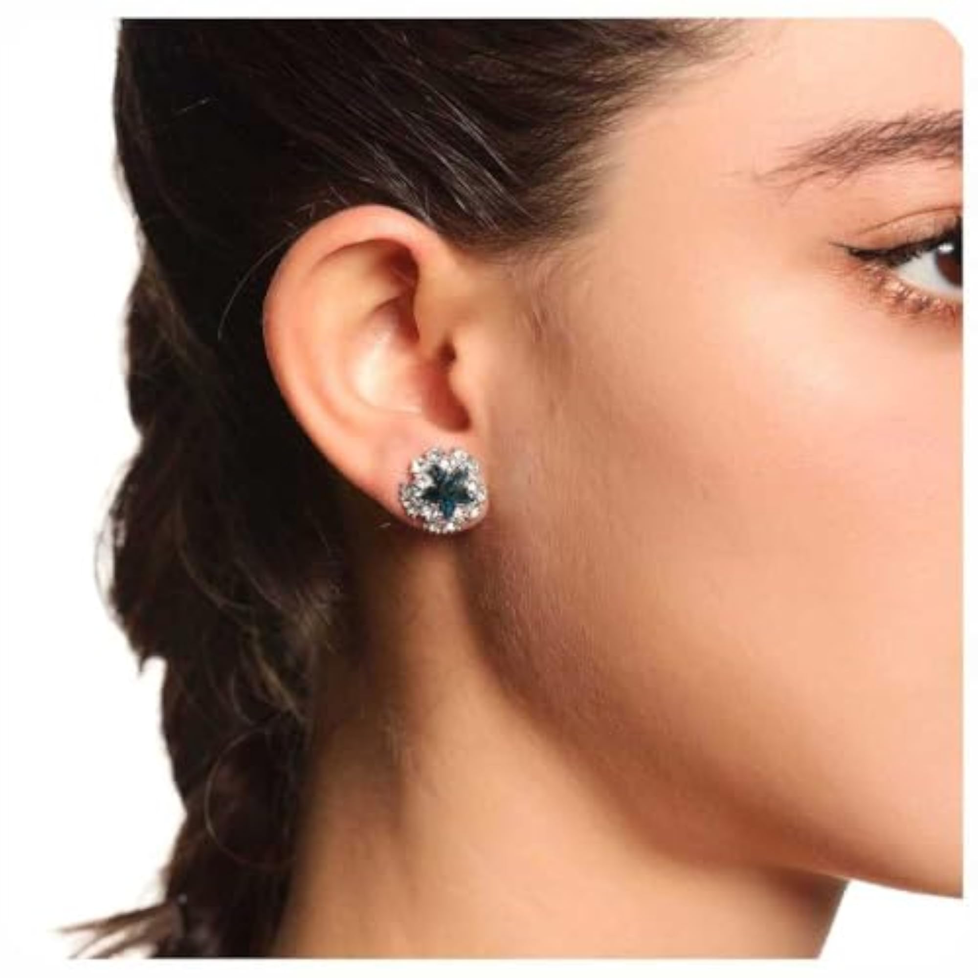 Women's Star Shaped Zirconia Stud Earrings, Hypoallergenic