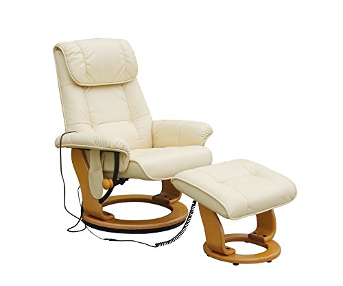 Preisvergleich Produktbild Alpha Techno Massagesessel, Lederimitat, beige