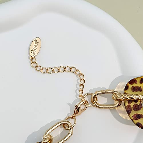 Bocar Statement Chunky Acrylic Cuban Choker Necklace Fashion Bib Collar Chain Necklace For Women thumb #3