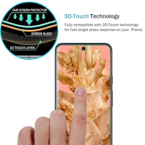 Image of AOKUMA Screen Protector Compatible with Pixel 8 for Google Pixel 8, Premium Screen Protector with 9H Hardness, Anti-Scratch Protective Glass, Shatterproof, Anti-Bubble, Pack of 2