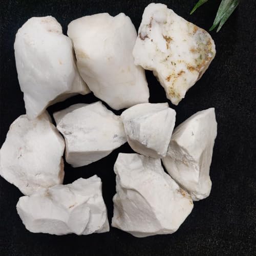 Image of White Agate Raw Crystal Stone 500g | 2-4 Pcs of Natural Healing Gemstone for Emotional Healing, Protection & Grounding Energy | Decorative Stones for Home Decor, Office & Vastu