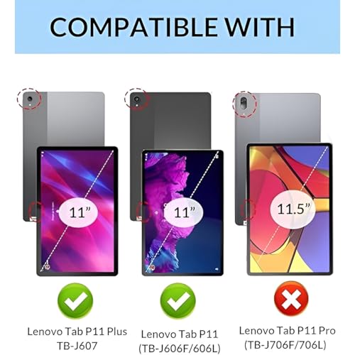 Image of Tempered Glass Screen Protector for Lenovo Tab P11 / P11 5G / P11 Plus 11 inch (1st Gen) (TB-J607 /616F /J606F /606X) Pack of 1