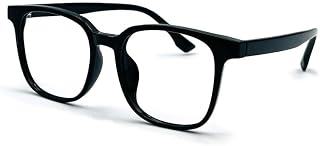 Blue Light Blocking Eyeglasses Reading Glasses Big Frame Square Fatigue Relieve Computer Readers Flat Light Mirror (Color : Black-1, Size : +100)