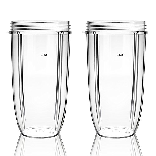 QueenTrade 2PCS 32OZ Replacement Cup For Nutribullet Replacement Parts 600W & Pro 900W