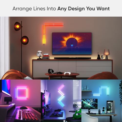 Nanoleaf NL59K03-4SN00 Lines Wifi Smart Rgbw 16M+ Color Led Dimmable Gaming And Home Decor Wall Lights 90 Degree Smarter Kit thumb #1