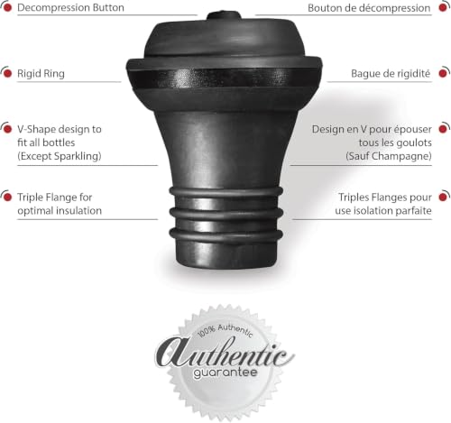 Foto von VinoCare® Pro Edition - Premium Vacu Weinpumpe mit 4 Stopfen in Geschenkverpackung