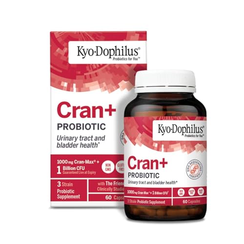 Kyolic Kyo-Dophilus Cran+ Probiotic, Urinary Tract and Bladder Health*, 60 Capsules