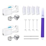 LAURITAMI Juego de 2 perforadores de oreja, pistola perforadora con pendientes de circonita de colores, 3 mm, 4 mm, estériles, para uso doméstico, Acero inoxidable