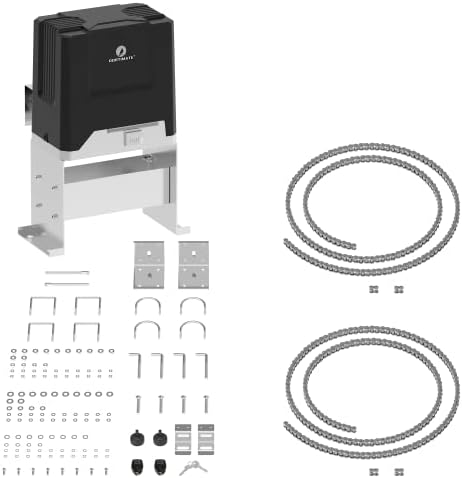 DORTIMATE DT2200L Automatic Gate Opener Kit Automatic Sliding Gate Opener Chain Drive with 2 Remote Controls Sliding Gate Up to 40 feet or 2200 lbs (Chain Drive)