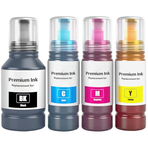 Encre T542 compatible pour imprimante EcoTank ET-5800 et ET-16600, pack de 4 bouteilles CMJN