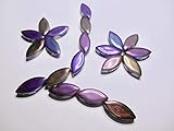 50 Pieces 1' Iridescent Ceramic High Gloss Leaf Flower Petal Shaped Mosaic Tiles Mosaic Making...