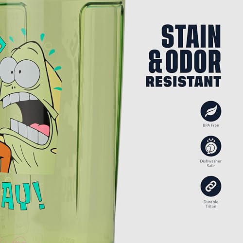 Image of BlenderBottle Spongebob Shaker Bottle Pro Series Perfect for Protein Shakes and Pre Workout, 28-Ounce, Blue /Green, Leg day!