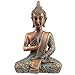 Produktbild Puckator Thai Buddha Figur kupferfarben mit Grünspan-Effekt, 15 x 10 x 5,5 cm, aus Kunststein (Polyresin), für asiatische/orientalische Wohndeko, Deko Skulptur für Buddhismus - Fans