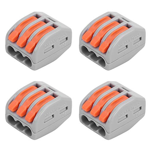 Connettore di Cablaggio a Filo Push 100 Pezzi Morsettiere di a Connessione Rapida Accessori Professionali per Dispositivi Paralleli (PCT-213)