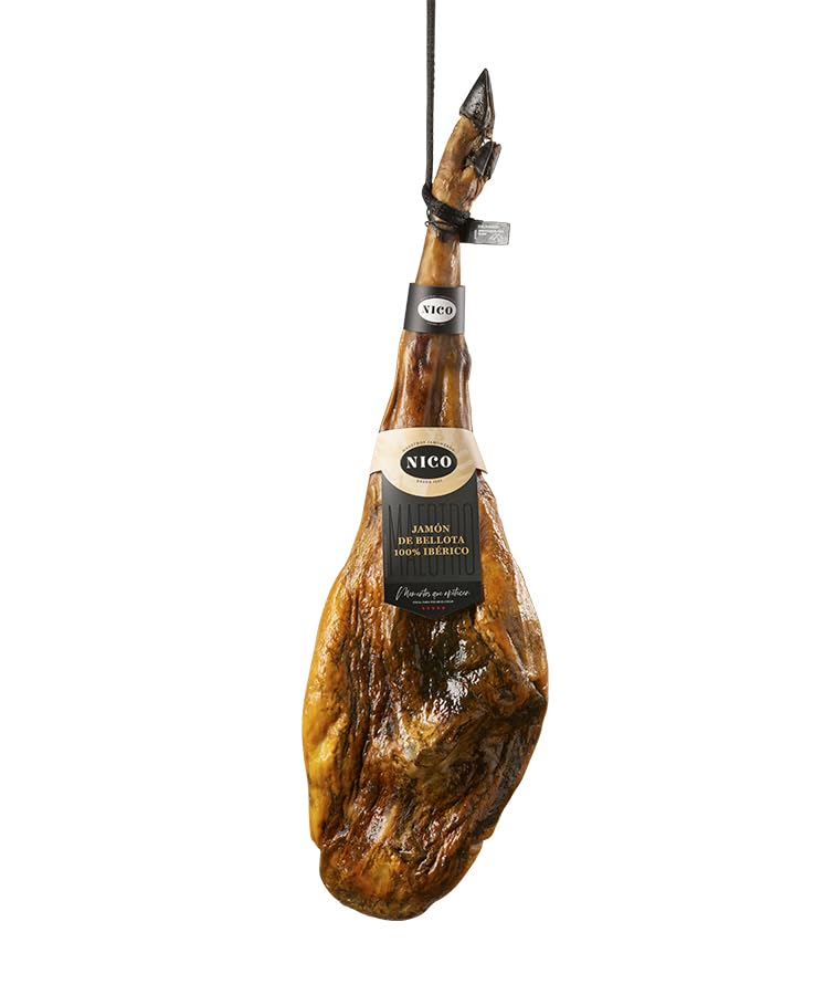 NICO JAMONES - JAMON DE BELLOTA IBERICO 100% RAZA IBERICA PIEZA. Jamon de aproximadamente 8kg con una curación de más de 36 meses
