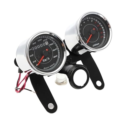 Tableau de bord de moto universelle 12V avec compteur de vitesse 0-180 km/h et support