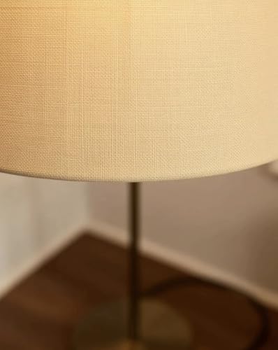 Image of ILLUMINE Furniture Golden Floor Lamp Standing Modern Lamp Shade for Living Room Corner, Home, Hotel, Office 12 Inches, 4Ft Height (Gold)