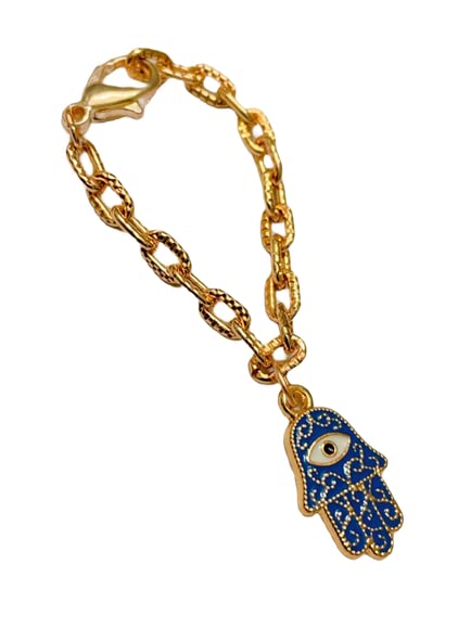 Morel Sturdy Rose Gold Chain with Hand Shaped Watch Charm, Watch Accessories, Watch Charm, Blue Color Pendant, Pack of 1 (B09XFJB8PY) Amazon Price History, Amazon Price Tracker