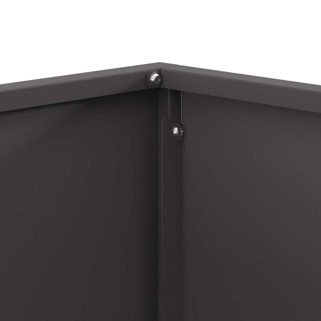 Brasero negro de acero 60 x 60 x 30 cm cuadrado para jardín, terraza, balcón, brasero robusto con diseño resistente al calor, moderna fuente de calor para exteriores e interiores
