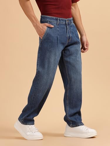 Image of WROGN Men's Loose Fit Jeans | Mid Rise | Jeans for Man