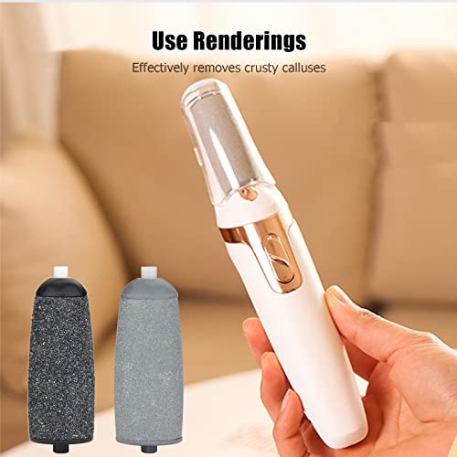 Replacement Heads for Flawless Pedi, Replacement Roller Refills Heads Compatible with Finishing Touch Flawless Pedi Electric Tool File, 6-Pack ( 3 Black Coarse and 3 Gray Fine ) - Thumbnail 3