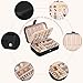 BrightRow Travel Leather Jewelry Box Personalized Travel Leather Small Jewelry Organizer with UV Decal for Women, Custom Portable Jewels Mini Case Valentine's Day Birthday Gift for Mom Wife Girlfriend